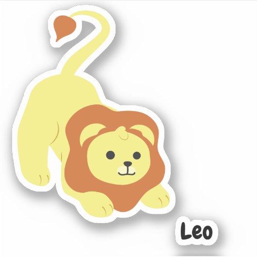 Sticker Cute Leo (Devant)