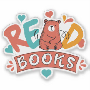 Sticker Cute Lire Livres Livre Livre Lecture Louveur