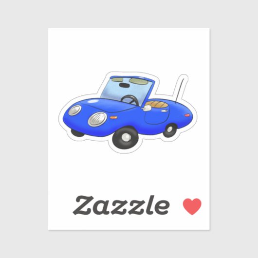Sticker Cute Little Convertible (Feuille)