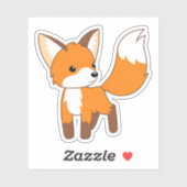 Sticker Cute Little Fox (Feuille)