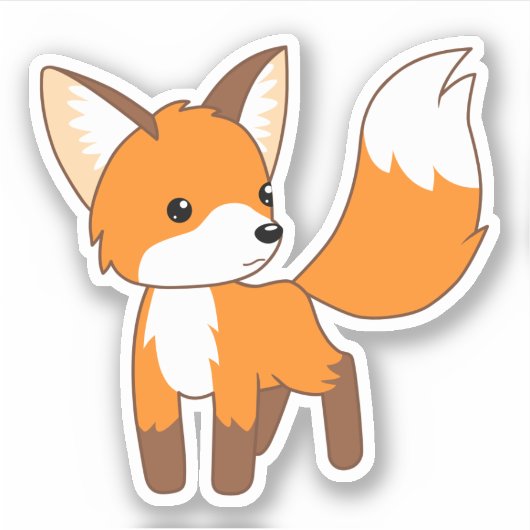 Sticker Cute Little Fox (Devant)