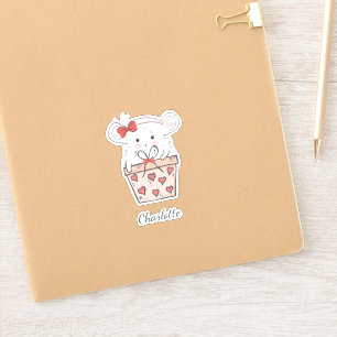 Sticker Cute Little Girl Hamster tendance
