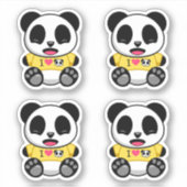 Sticker Cute Little Panda Set de 4 (Devant)