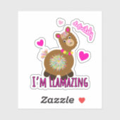 Sticker Cute llama (Feuille)