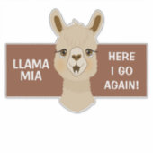 Sticker Cute Llama Mia (Devant)