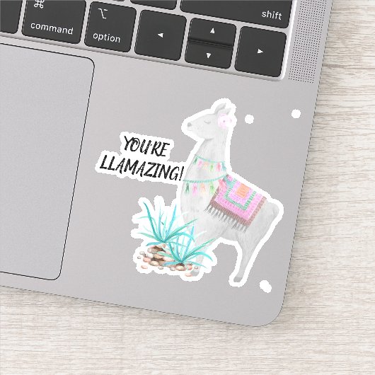 Sticker Cute Llama Vous êtes Llamazing Vinyl (Détail)