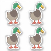 Sticker Cute Mallard Canard 4 (Devant)