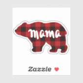 Sticker Cute Mama ours design mère cadeau de jour (Feuille)