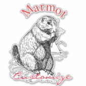 Sticker Cute Marmot Animal Thunder_Cove (Devant)