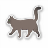 Sticker Cute Minimalist Cat Graphic | Simple Walking Cat  (Devant)