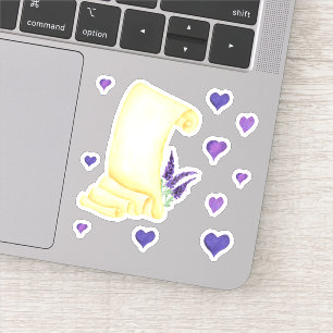 Sticker Cute Minimaliste Aquarelle Provence délicate lave