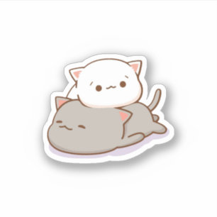 Sticker Cute Mochi Peach Cat
