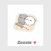 Sticker Cute Mochi Peach Cat (Feuille)