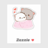 Sticker Cute Mochi Peach Cat (Feuille)
