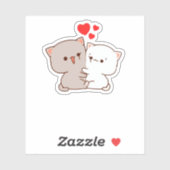 Sticker Cute Mochi Peach Cat (Feuille)