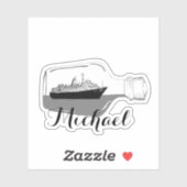 Sticker Cute Moderm Black and White Michael Ship (Feuille)