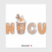 Sticker Cute NICU Café Halloween design (Feuille)
