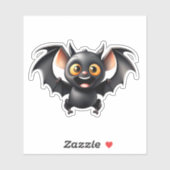 Sticker Cute noir Bat vinyle découpé sur mesure (Feuille)