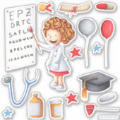 Sticker Cute Nurse Craft (Devant)