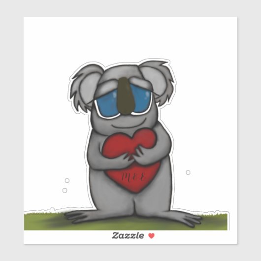 Sticker Cute Ours Koala (Feuille)