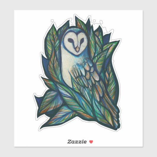 Sticker Cute Owl (Feuille)