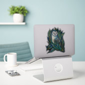 Sticker Cute Owl (Ordinateur portable sur le bureau)