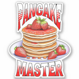 Sticker Cute Pancakes Aux Fraises