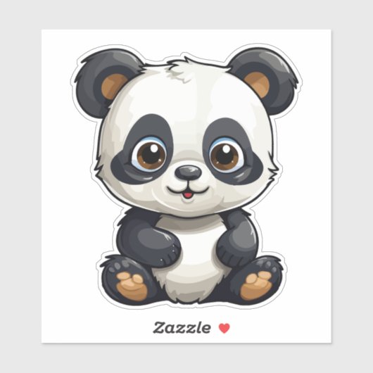 Sticker Cute panda (Feuille)
