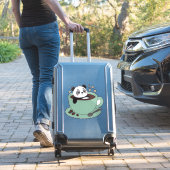 Sticker Cute Panda In Coffee Cup Coffee Lover Gift (Valise Insitu)