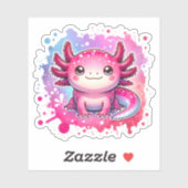 Sticker Cute Pastel Axolotls Nouveaux modèles Vinyl St (Feuille)