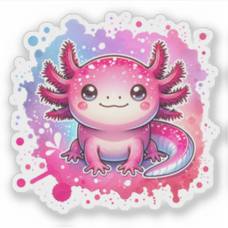 Sticker Cute Pastel Axolotls Nouveaux modèles Vinyl St