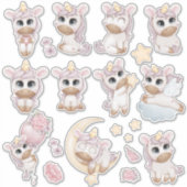 Sticker Cute Pastel Baby Unicorn (Devant)