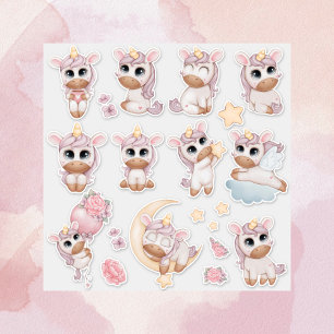 Sticker Cute Pastel Baby Unicorn