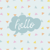 Sticker Cute Pastel Hello (Devant)