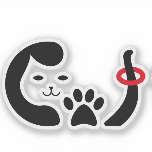 Sticker Cute patte de chat (Devant)