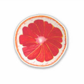 Sticker Cute peint à la main pamplemousse rose pop art (Devant)