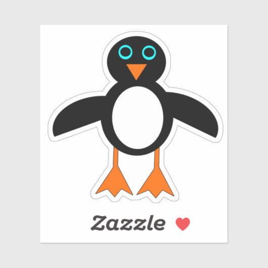 Sticker Cute Penguin (Feuille)