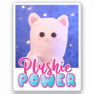 Sticker Cute personnalisée Kawaii Pink Blue Plushie Power