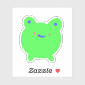 Sticker Cute Petite Grenouille verte (Feuille)