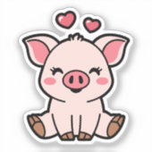 Sticker Cute Piggy Bank (Recto)