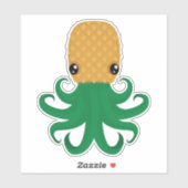 Sticker Cute Pineapus (Poctopus d'ananas) (Feuille)