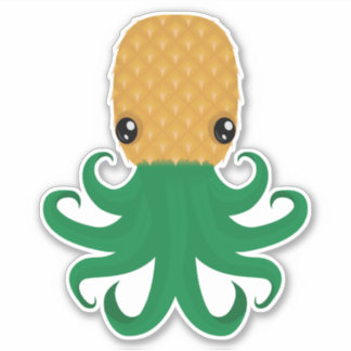 Sticker Cute Pineapus (Poctopus d'ananas)
