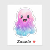 Sticker Cute Pink Ghost : Sweet Ghost #1 (Feuille)