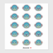 Sticker Cute Poisson (Feuille)