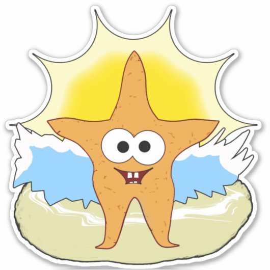 Sticker Cute poisson-cétacés (Devant)