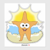 Sticker Cute poisson-cétacés (Feuille)