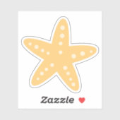 Sticker Cute poisson jaune (Feuille)