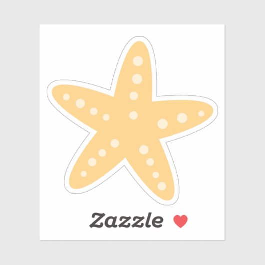 Sticker Cute poisson jaune (Feuille)