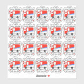 Sticker Cute Postal Worker Merci Camion de Postes Canada (Feuille)