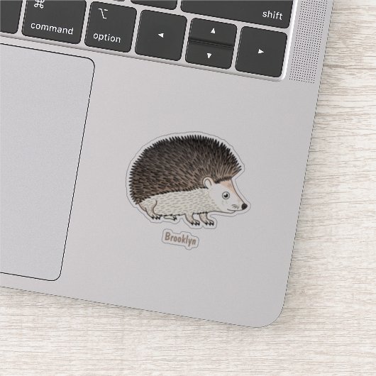 Sticker Cute prickly hedgehog cartoon (Détail)